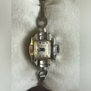 BENRUS vintage circa 1950 mechanical 10kt Gold plated ladies watch. Mid Century Modern 1950s Benrus 10k Rolled Gold Plate Ladies  main image 4